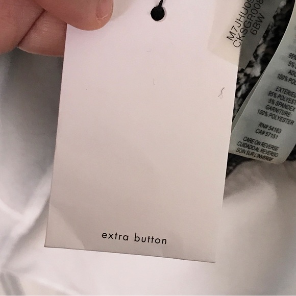 Calvin Klein Sweater Blouse with Faux Dress Shirt Trim NWT - Picture 6 of 7